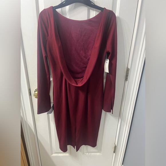 Katie May Surrender Drape Cowl Back Burgundy Size Large NWT - Picture 5 of 7